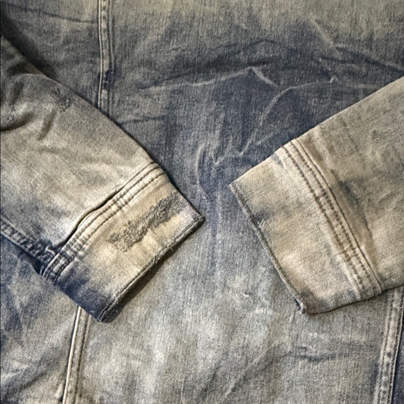 OXYD Premium Denim Men's Distressed Denim Jacket, Size Small - Picture 15 of 16